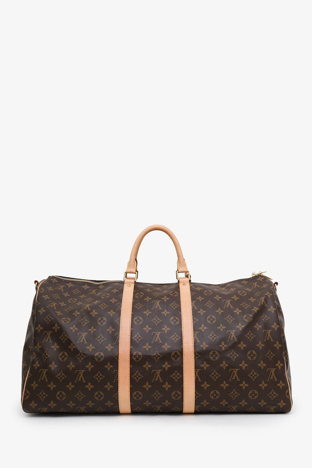 Louis Vuitton Monogram Canvas/Leather Keepall Bandoulière 55 With Strap (Microchip)