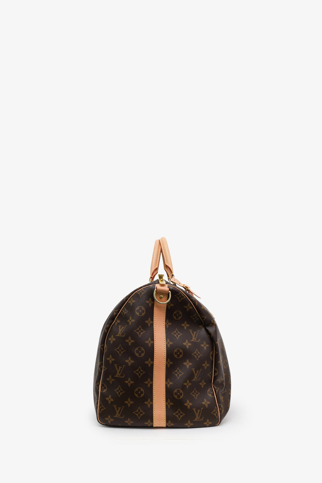 Louis Vuitton Monogram Canvas/Leather Keepall Bandoulière 55 With Strap (Microchip)