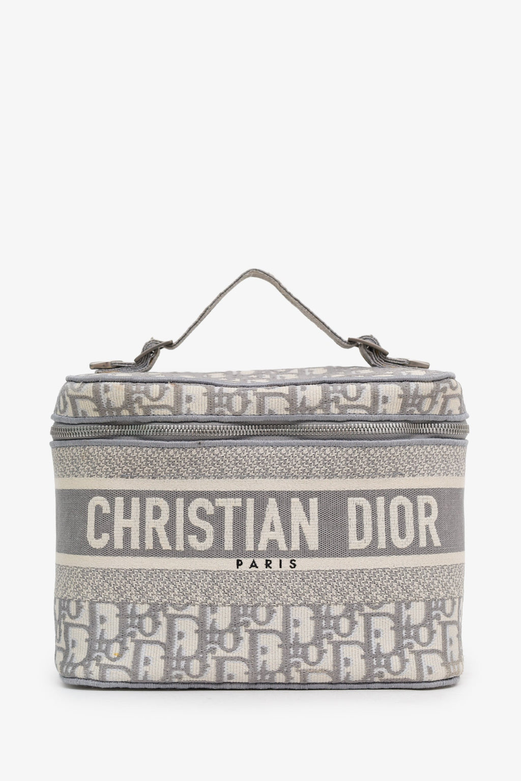 Christian Dior Grey Oblique Monogram Dior travel Vanity Case