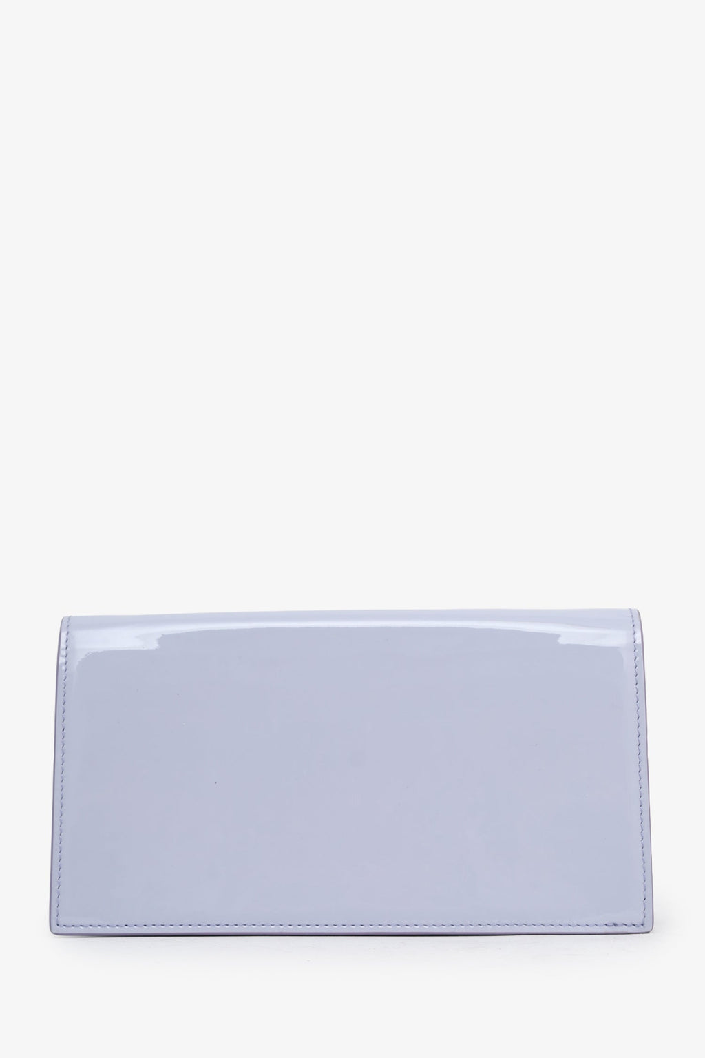 Christian Louboutin Purple Patent Leather Loubi54 Strass Logo Clutch With Chain