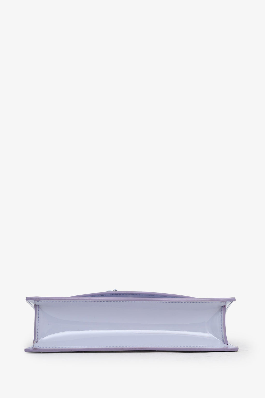 Christian Louboutin Purple Patent Leather Loubi54 Strass Logo Clutch With Chain