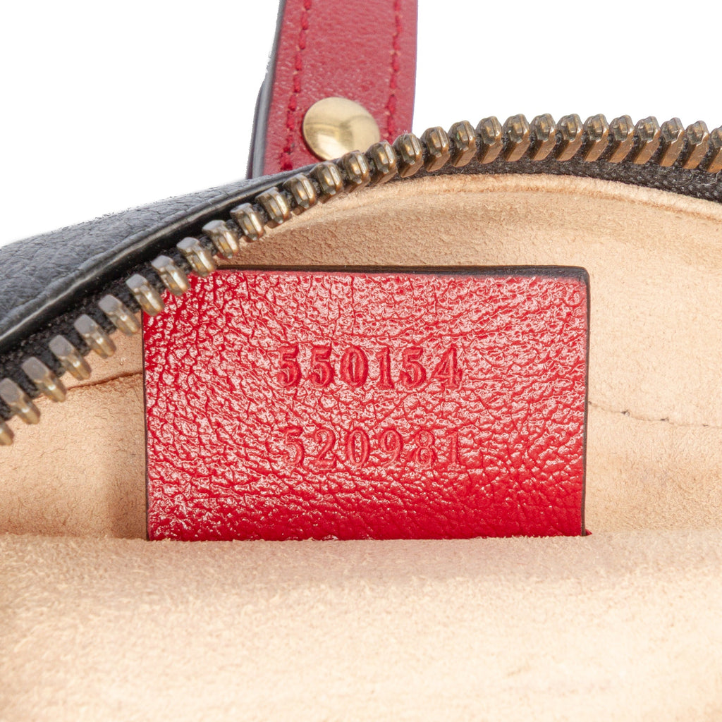 GG Marmont Round Shoulder Bag Diagonal Quilted Leather Mini