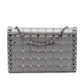 Piercing Chain Flap Bag CC Studded Quilted Lambskin Small