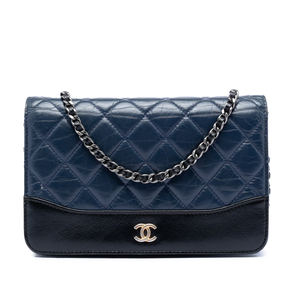 Gabrielle Wallet on Chain Quilted Aged Calfskin