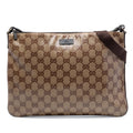 Zip Top Messenger Bag GG Coated Canvas Medium
