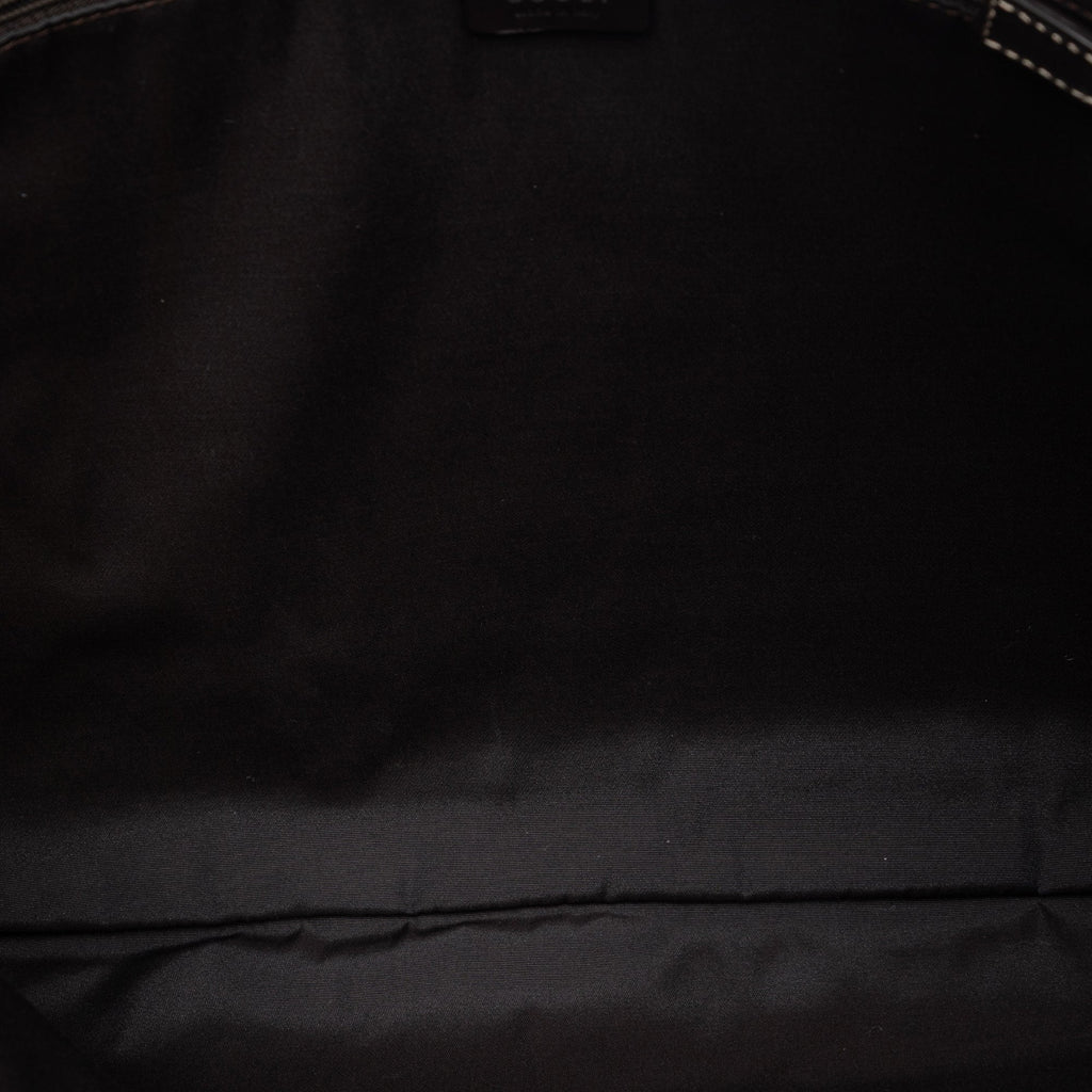 Zip Top Messenger Bag GG Coated Canvas Medium