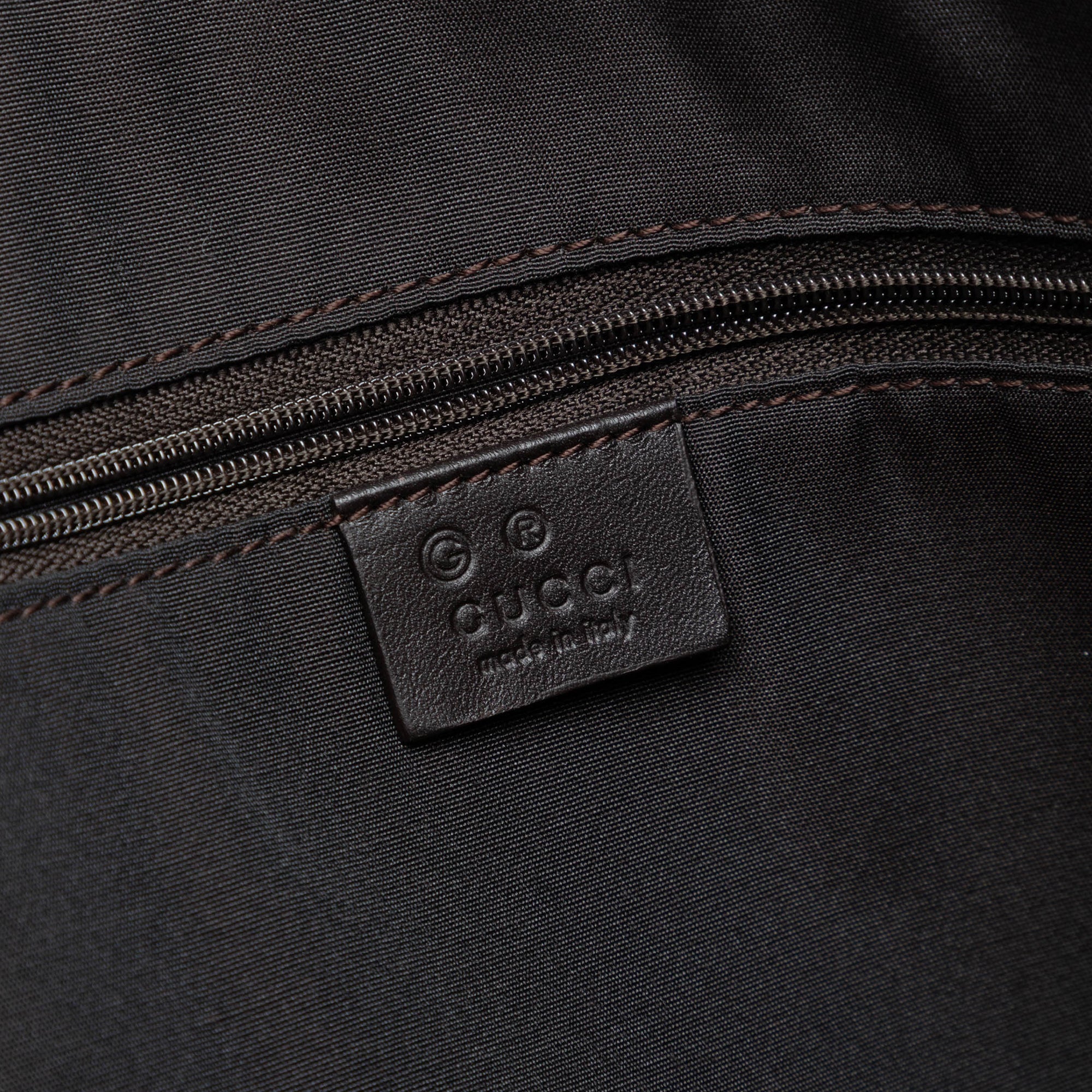 Zip Top Messenger Bag GG Coated Canvas Medium