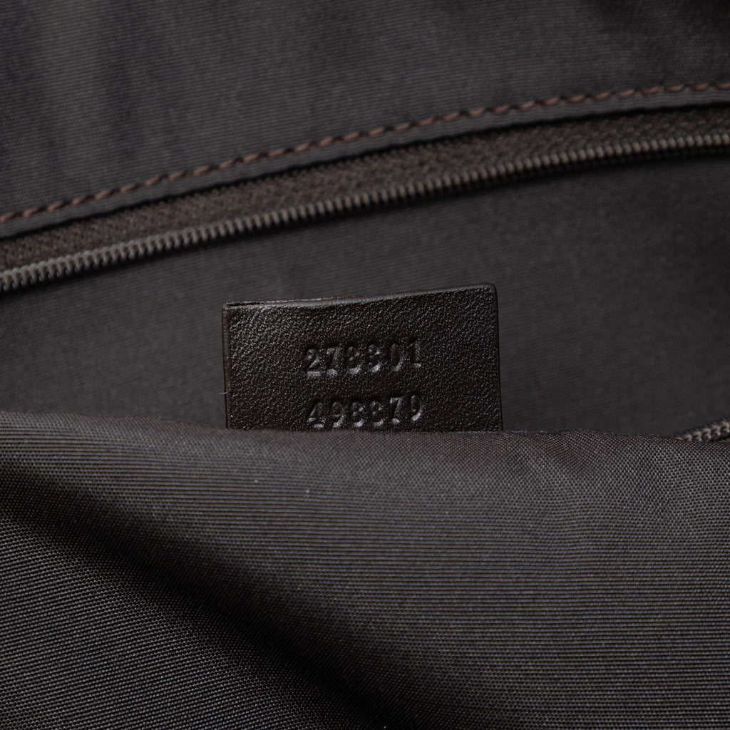 Zip Top Messenger Bag GG Coated Canvas Medium