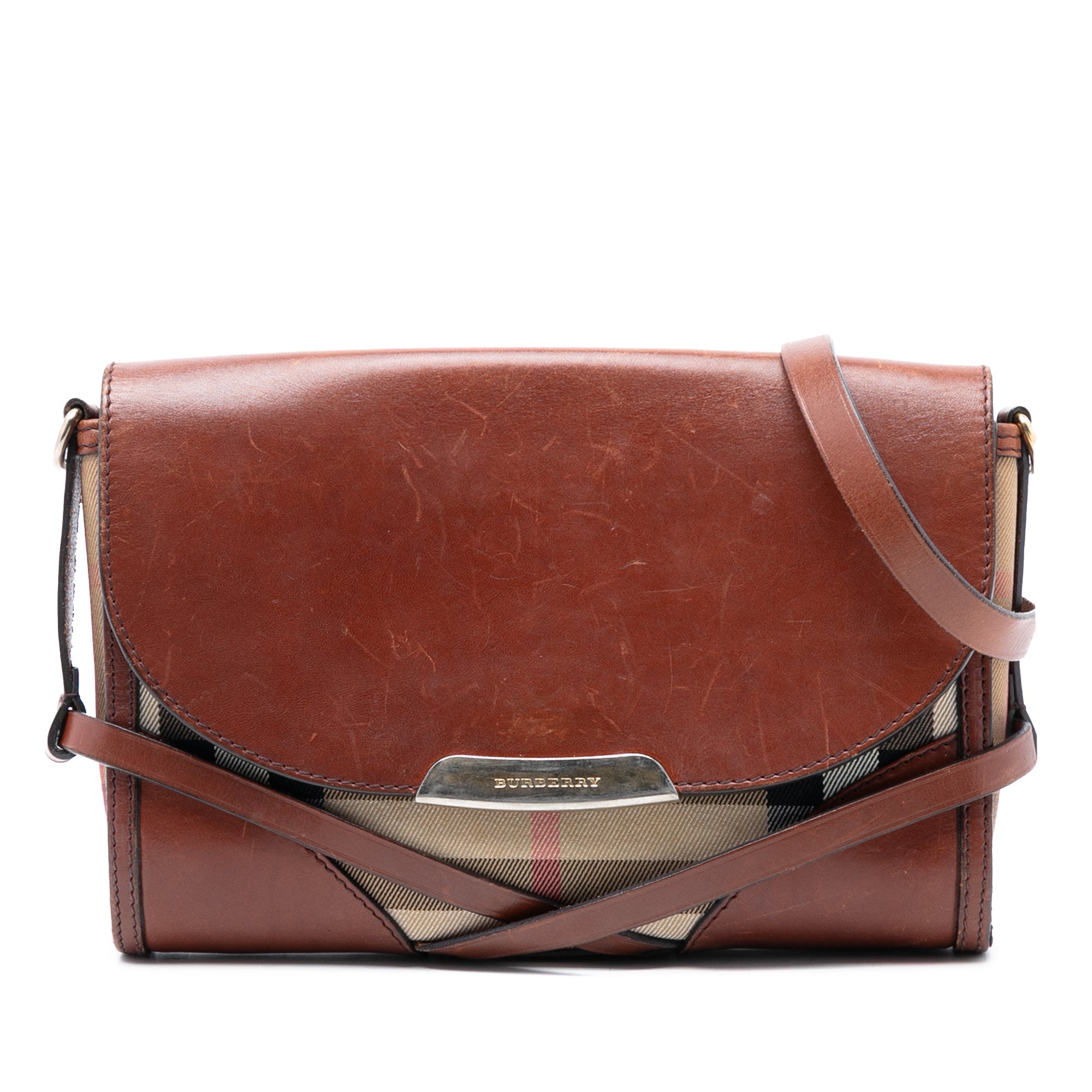Bridle Abbott Crossbody Bag House Check Canvas and Leather Small