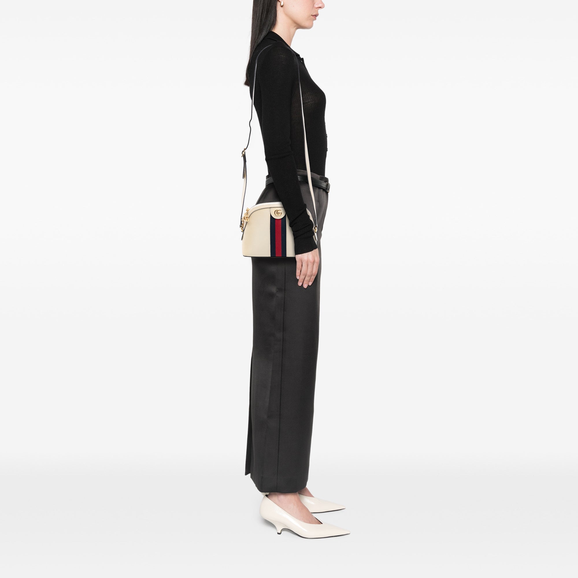 Ophidia Dome Shoulder Bag Leather Small