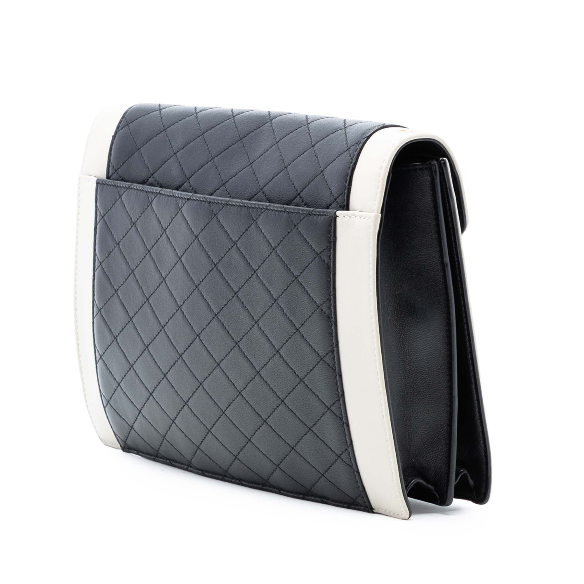 Gaby Envelope Satchel Quilted Leather