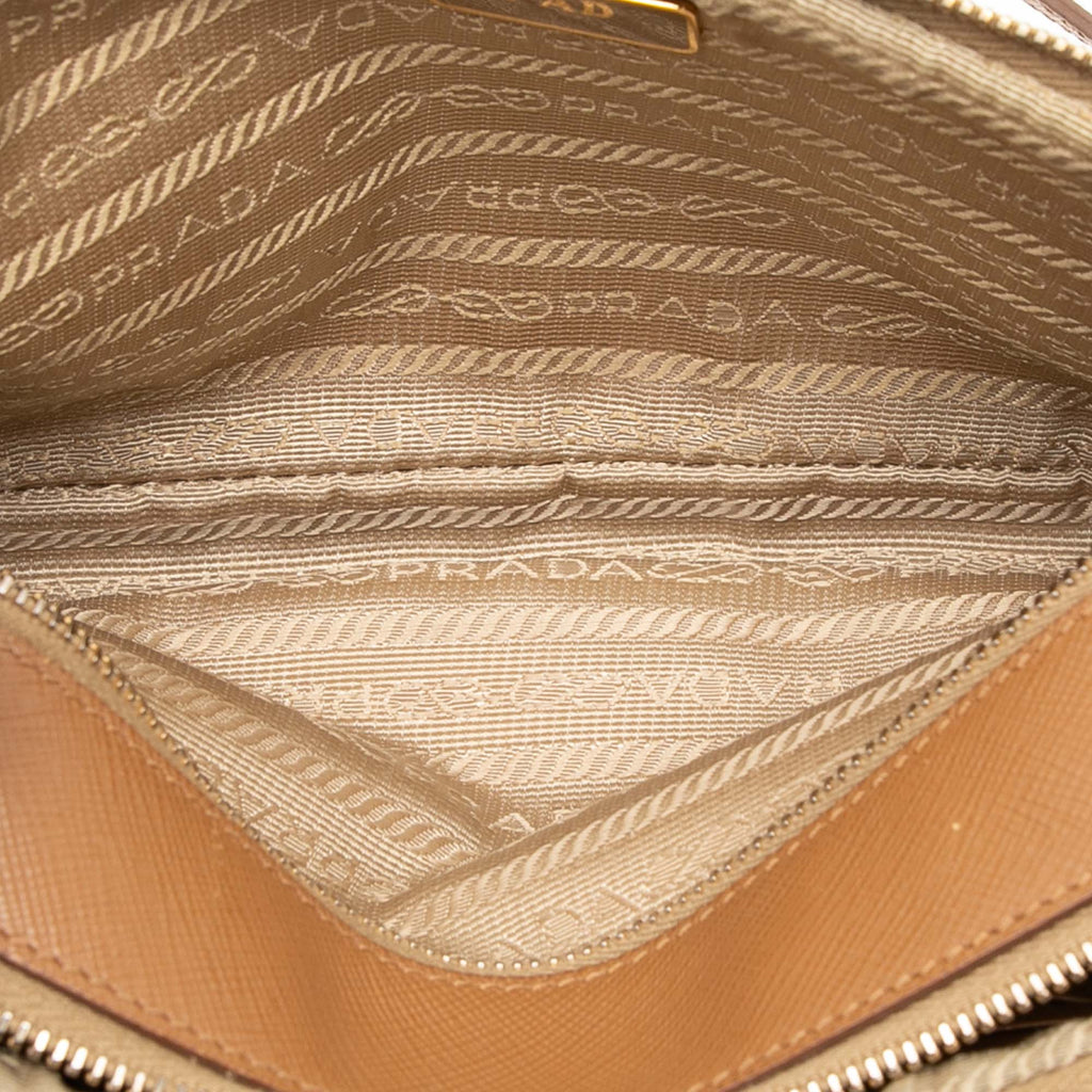 Zip Crossbody Bag Saffiano Leather Mini