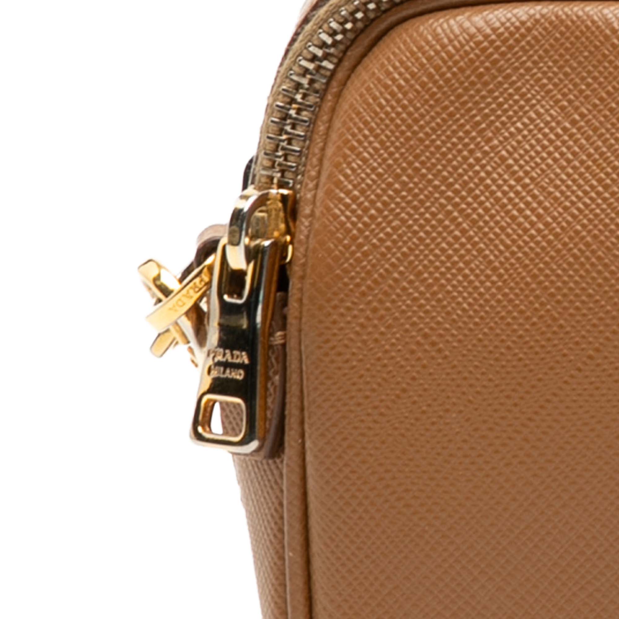 Zip Crossbody Bag Saffiano Leather Mini