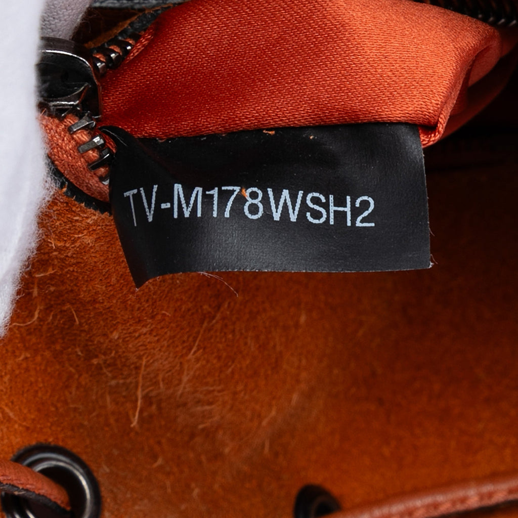 Rockstud Drawstring Bucket Bag Leather Small