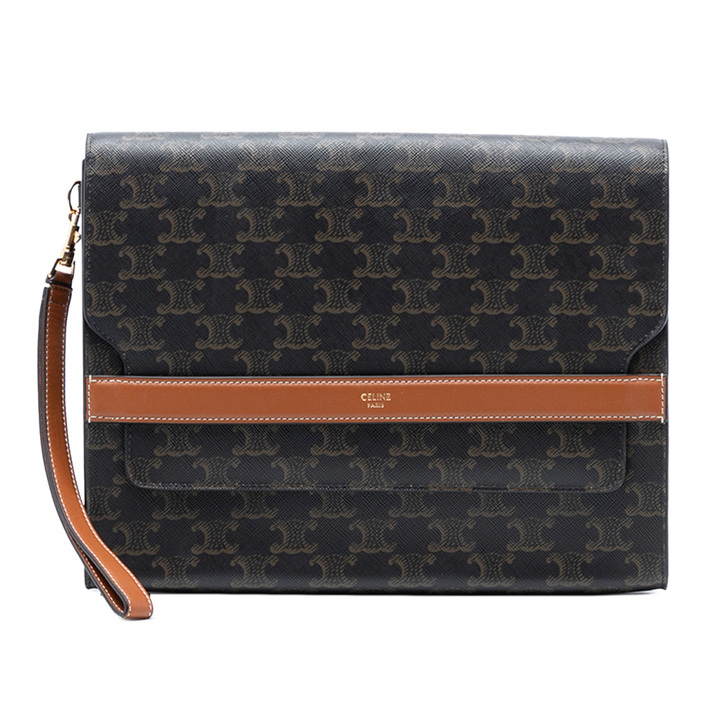 Wallet on Strap Triomphe Coated Canvas