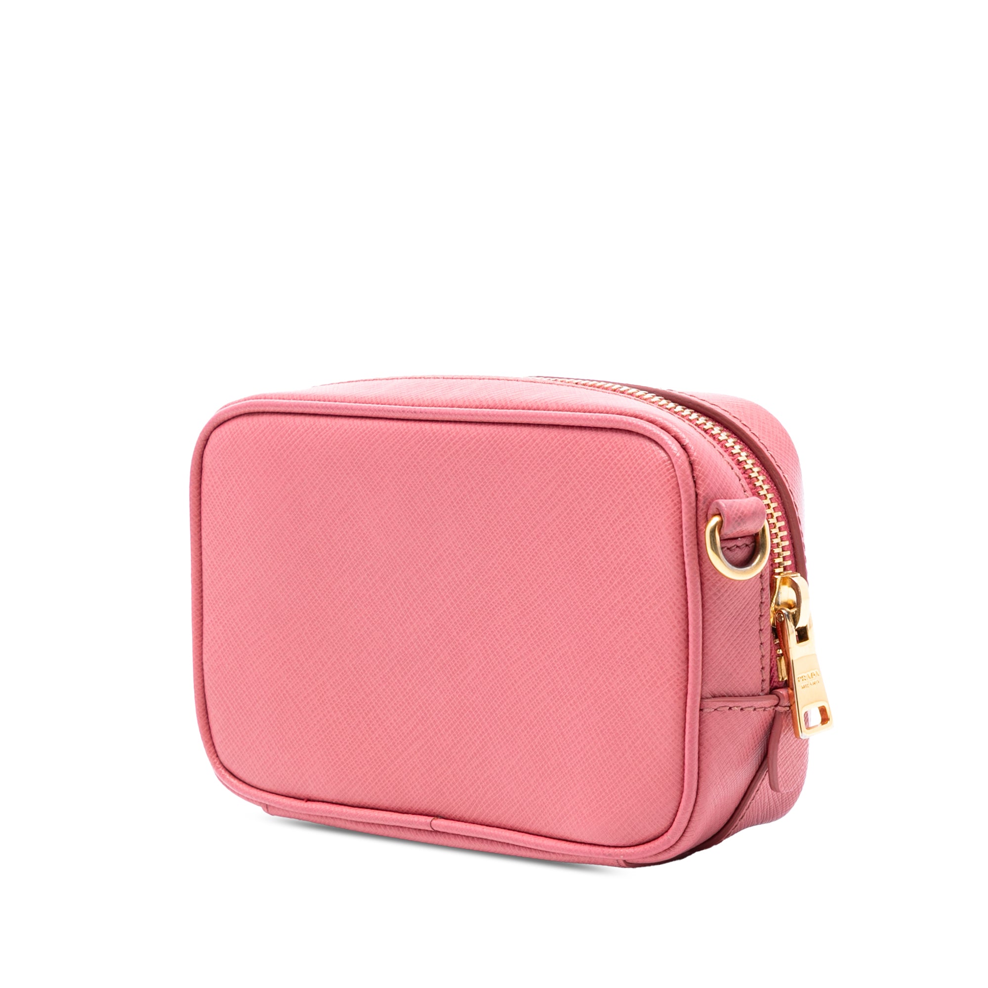 Camera Shoulder Bag Saffiano Leather Mini