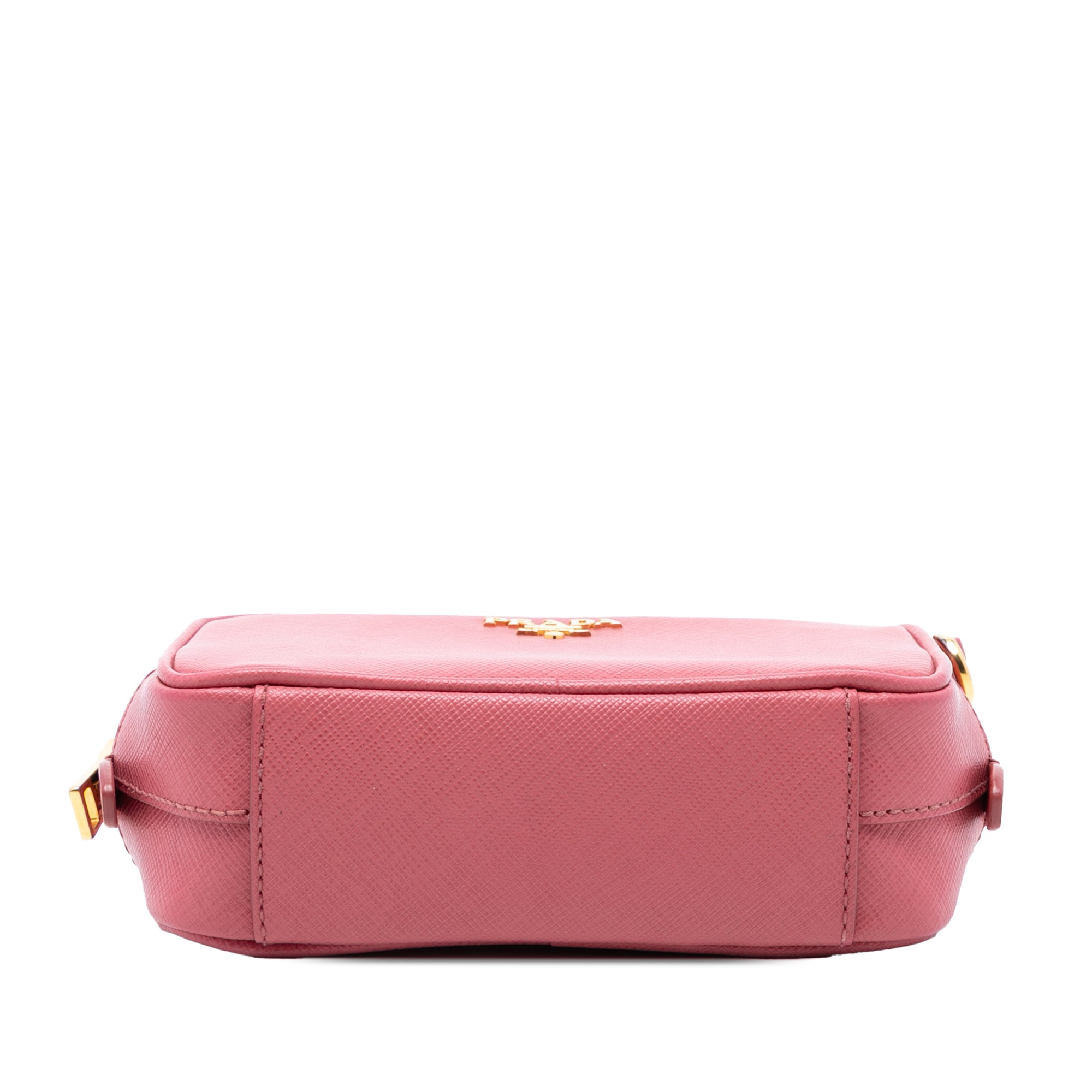Camera Shoulder Bag Saffiano Leather Mini