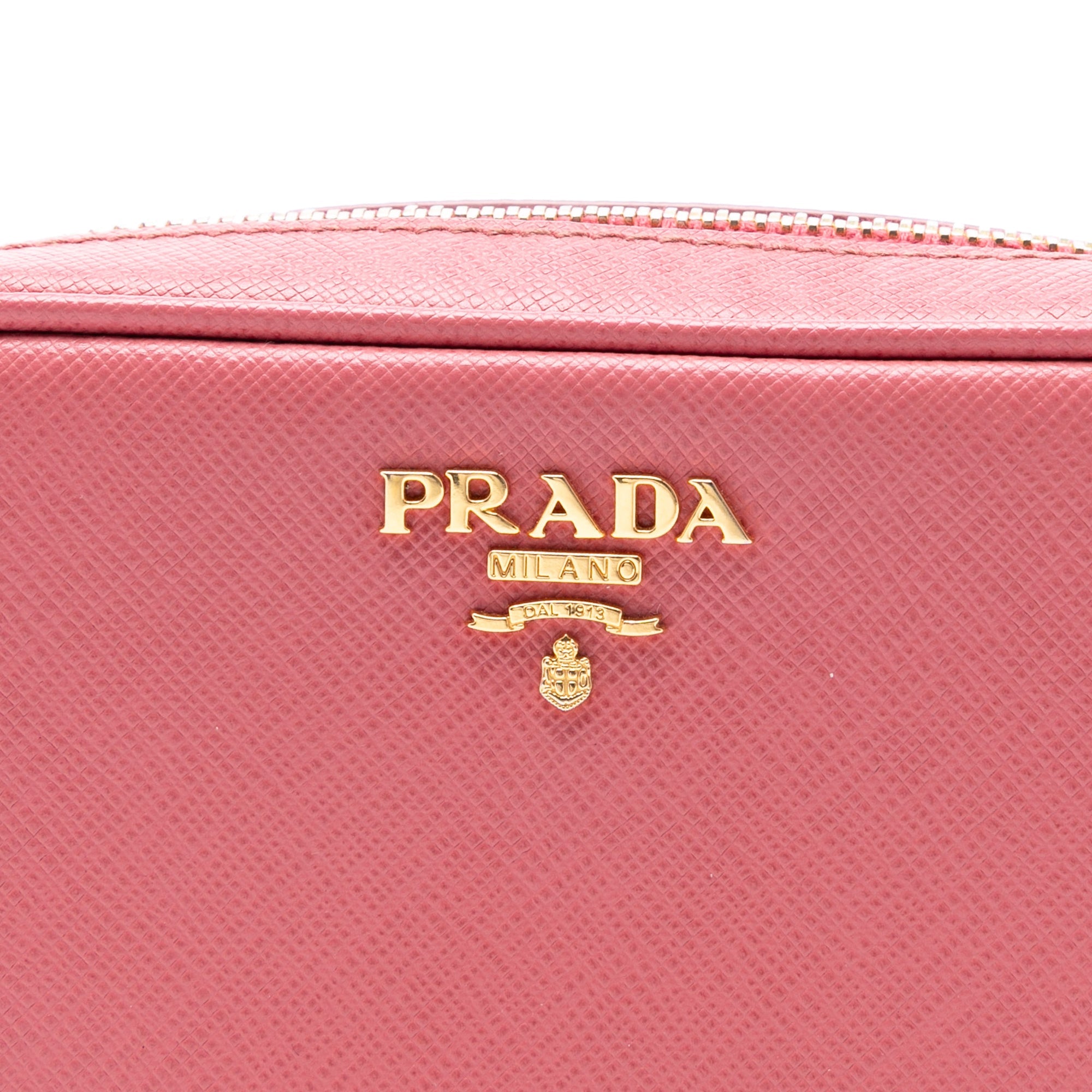 Camera Shoulder Bag Saffiano Leather Mini