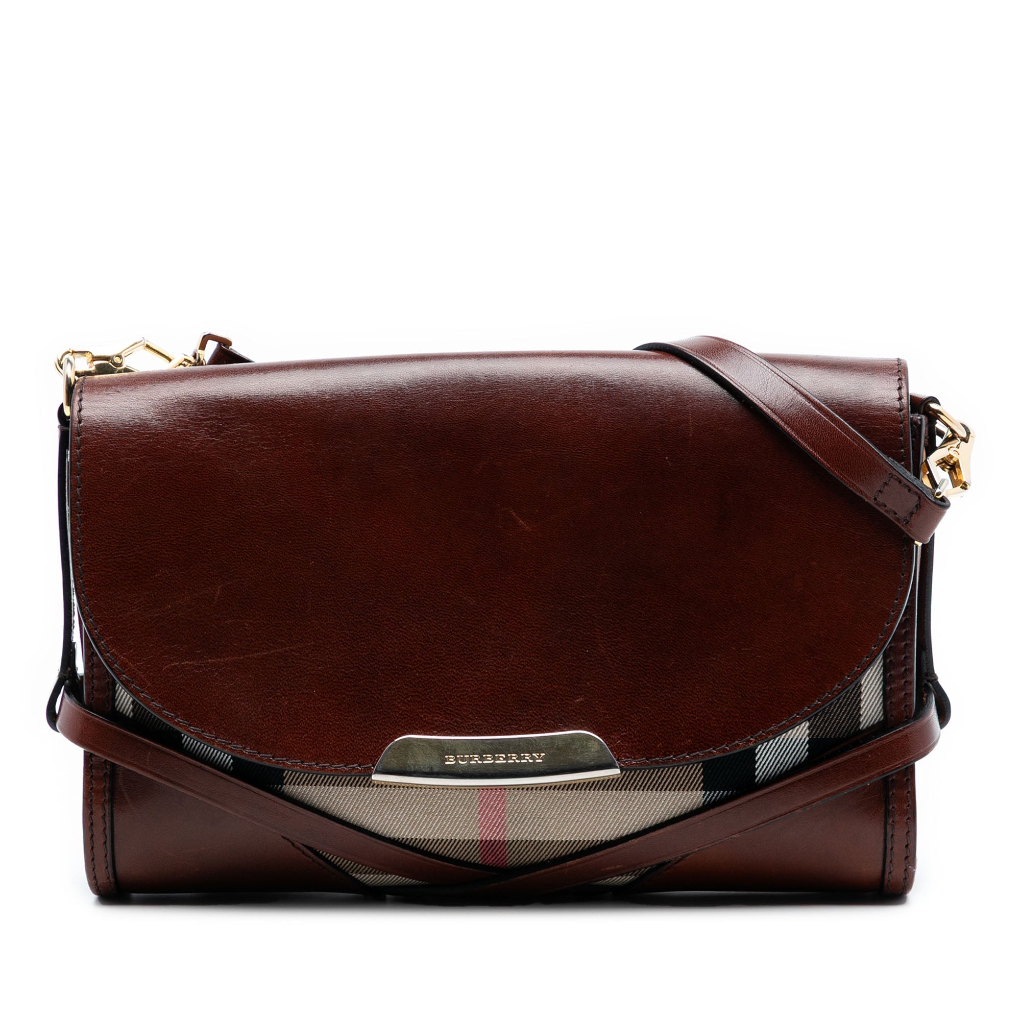 Bridle Abbott Crossbody Bag House Check Canvas and Leather Small