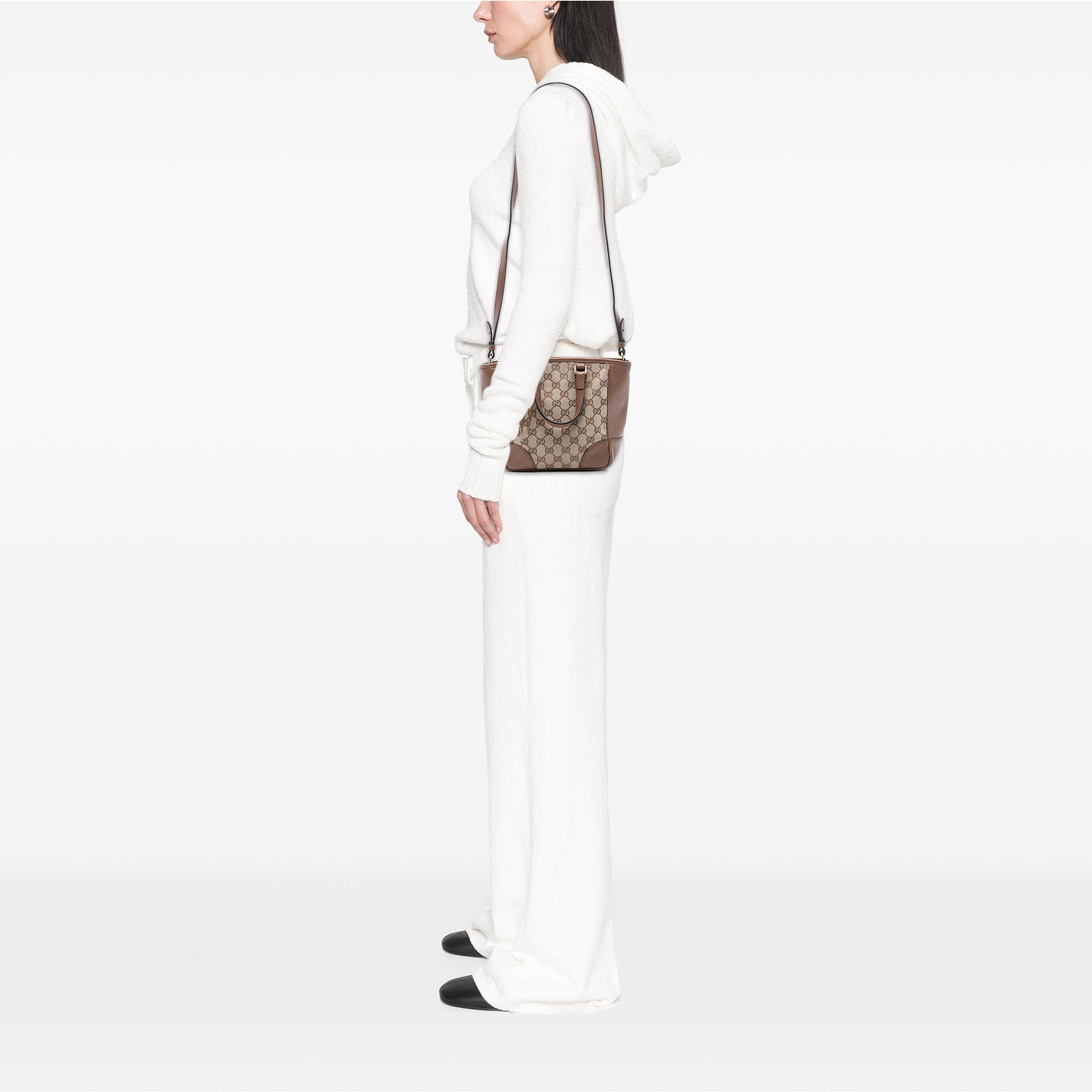 Bree Convertible Tote GG Canvas with Leather Small