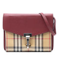 Macken Crossbody Bag Leather and Vintage Check Canvas Baby