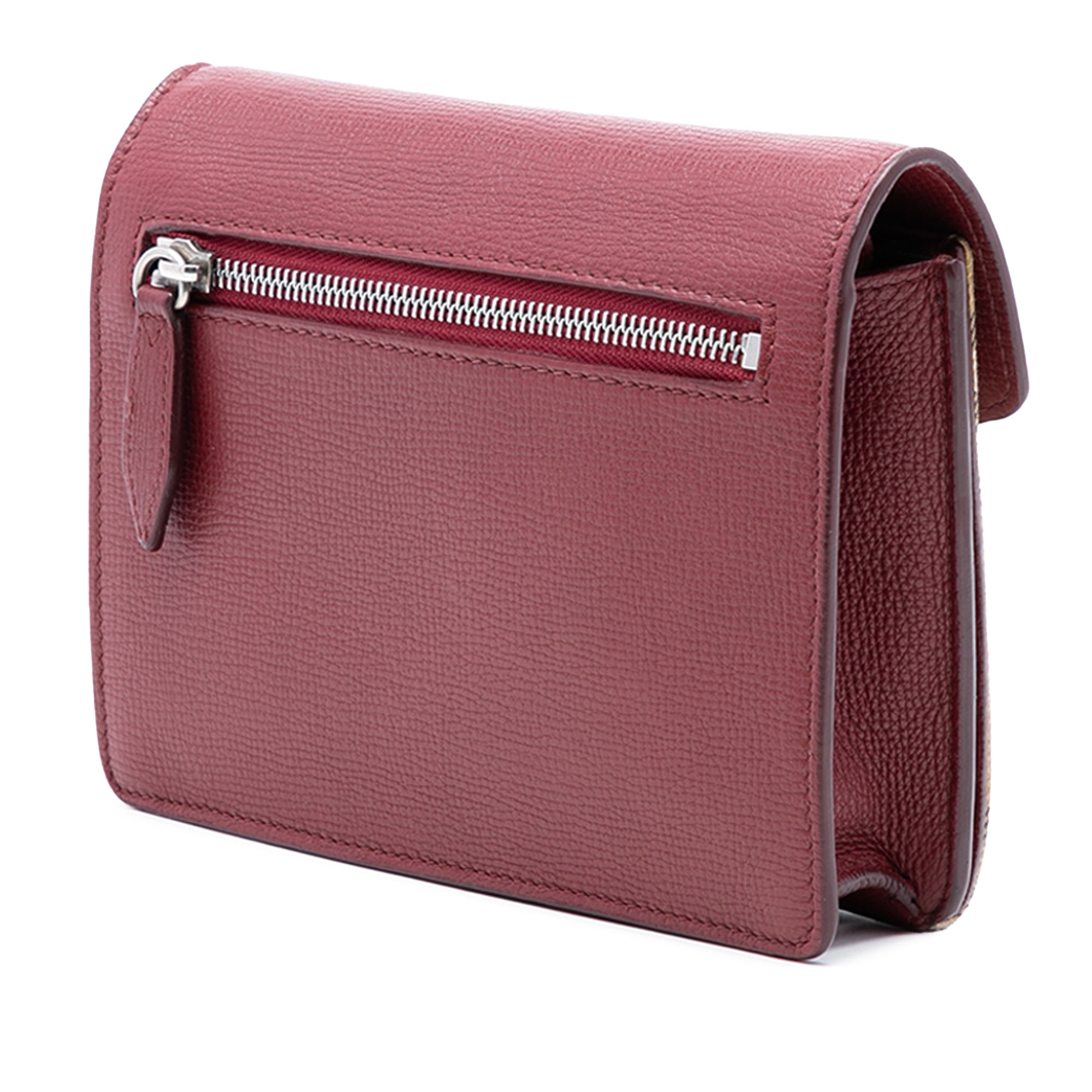 Macken Crossbody Bag Leather and Vintage Check Canvas Baby