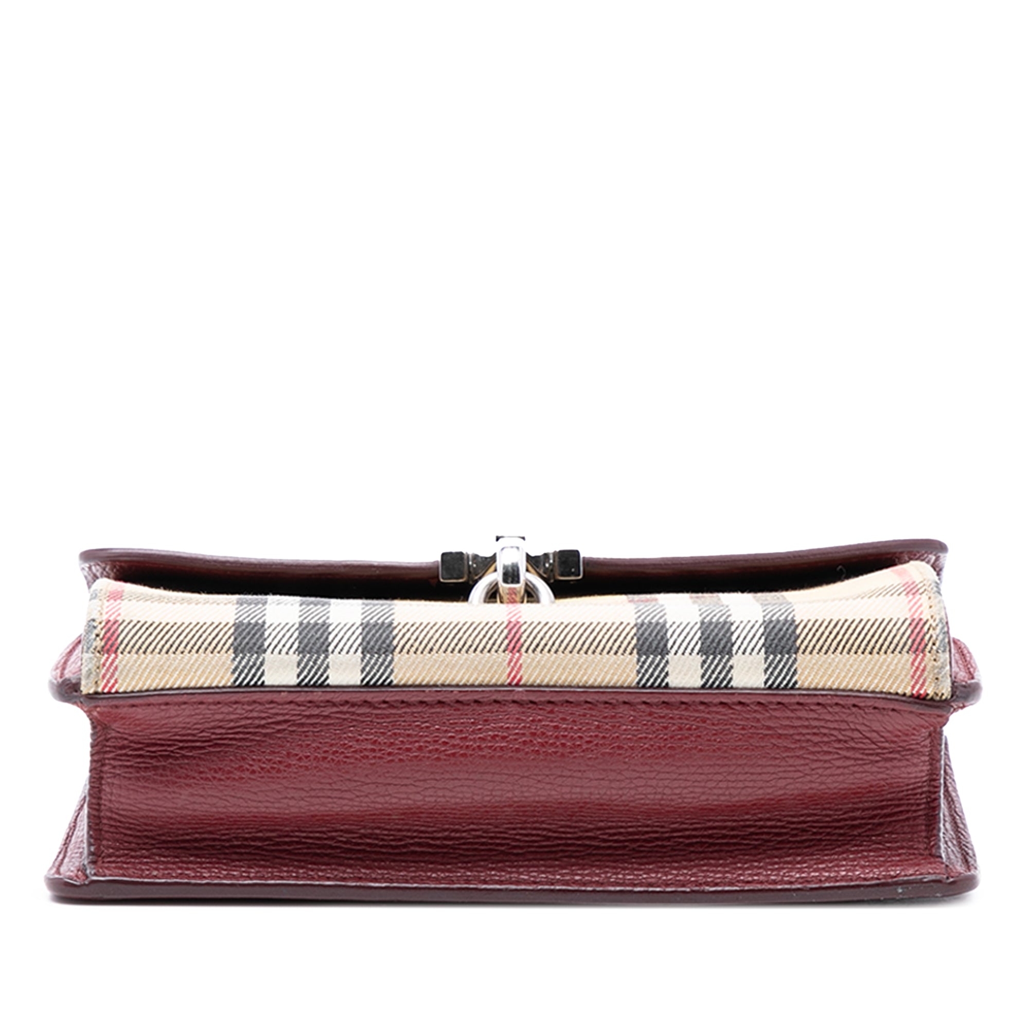 Macken Crossbody Bag Leather and Vintage Check Canvas Baby