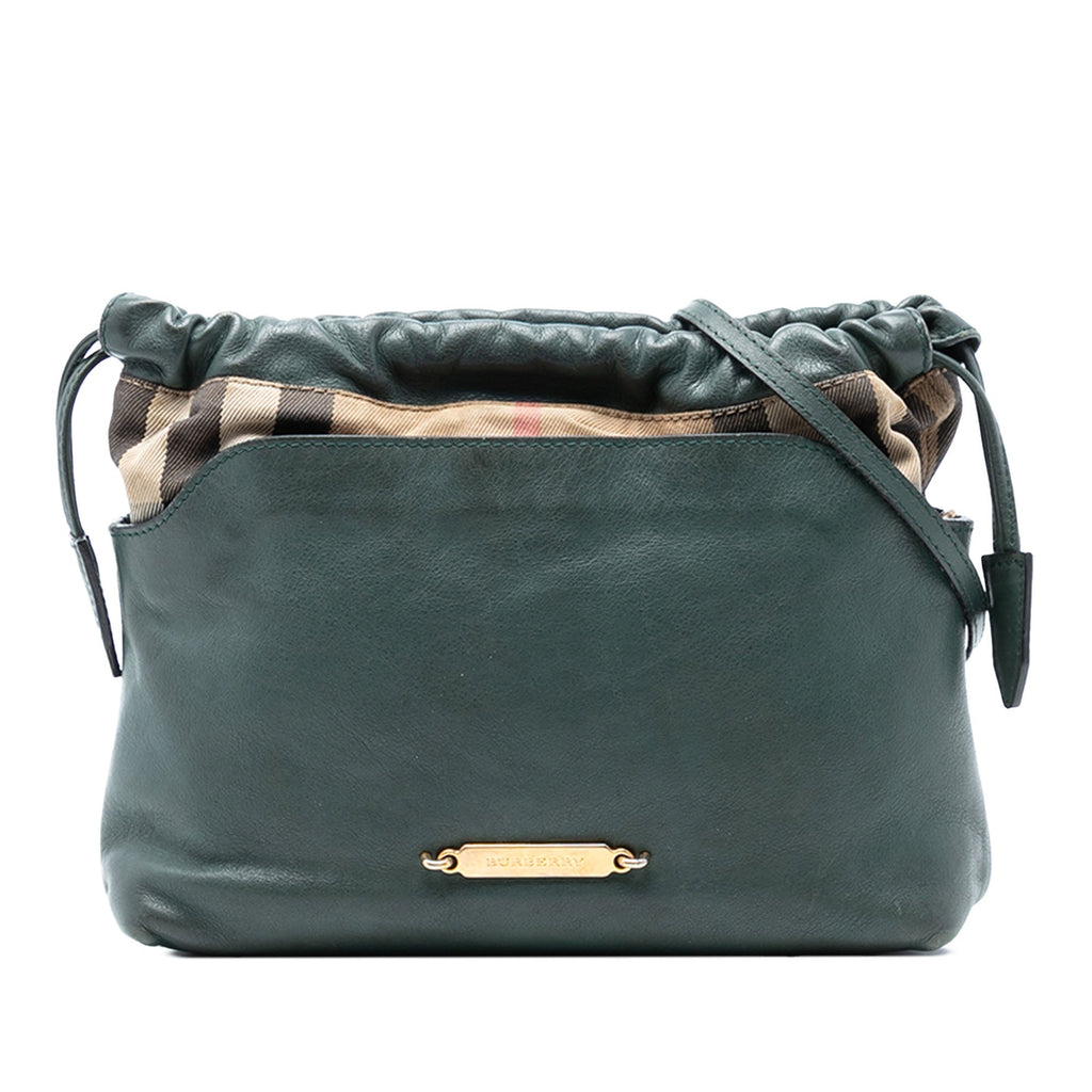 Little Crush Crossbody Bag Leather and House Check Canvas