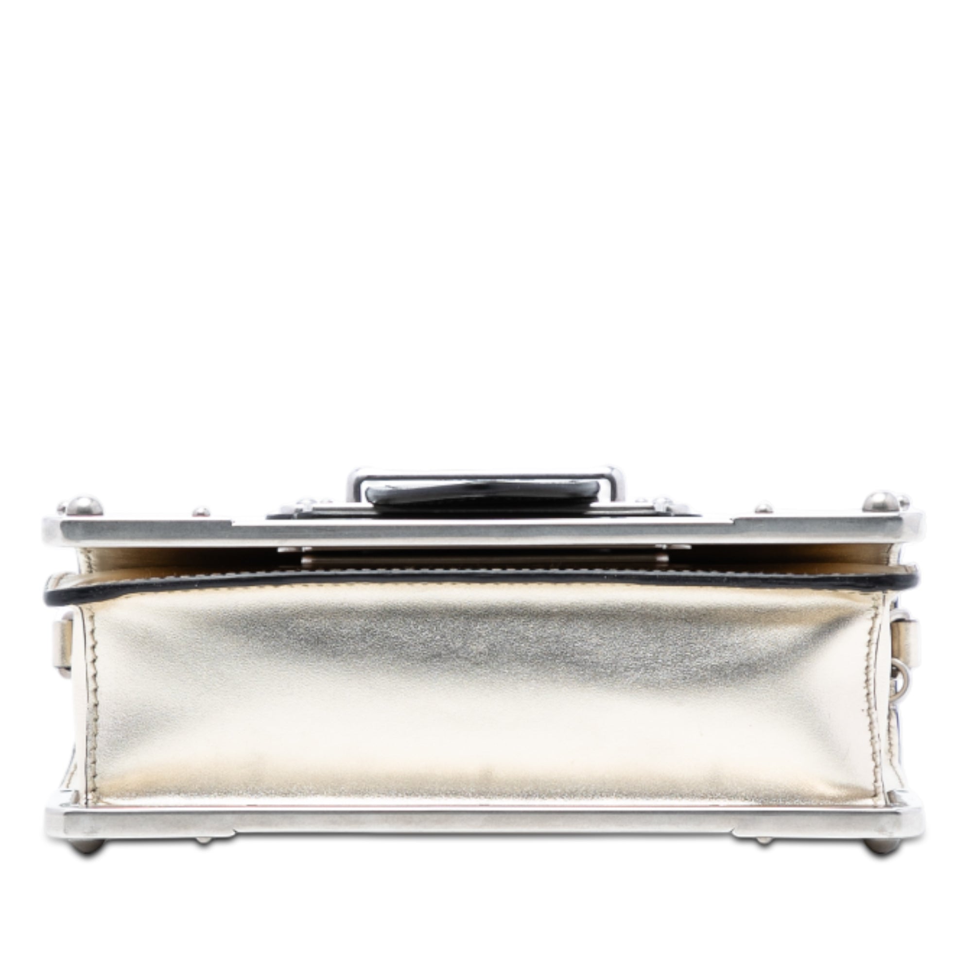 Cahier Chain Crossbody Bag Metallic Leather and Saffiano Small