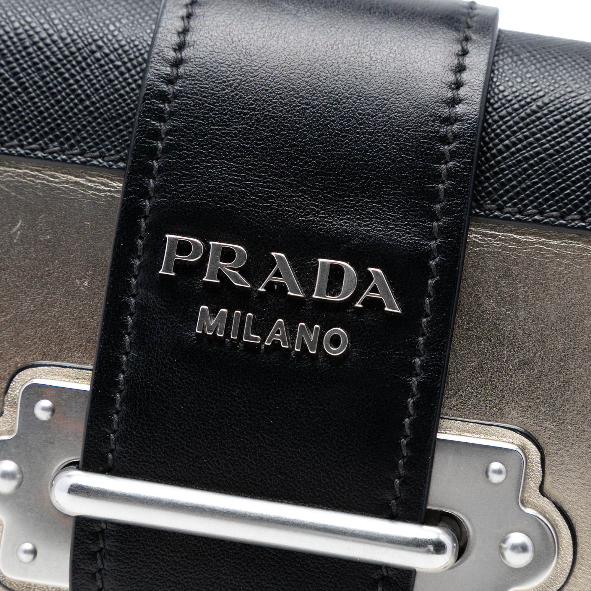 Cahier Chain Crossbody Bag Metallic Leather and Saffiano Small