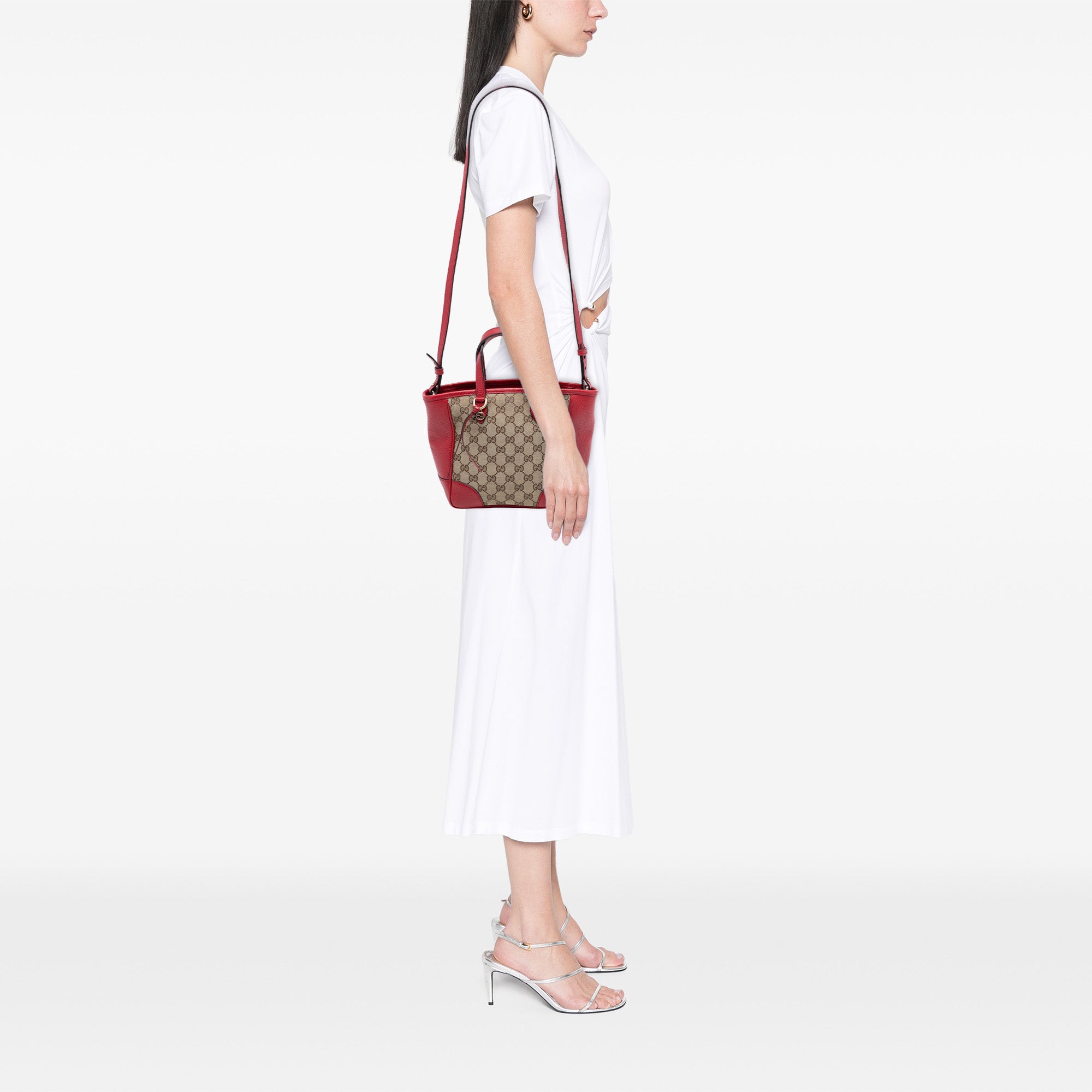 Bree Convertible Tote GG Canvas with Leather Small