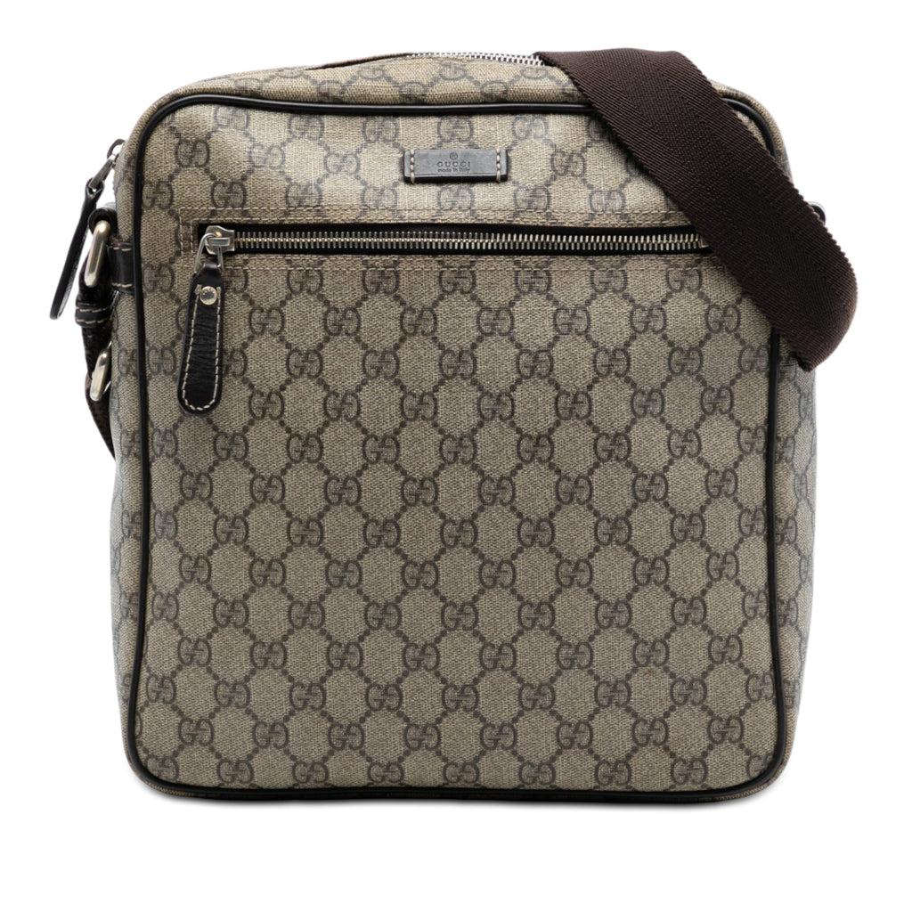 Front Zip Messenger GG Coated Canvas Medium