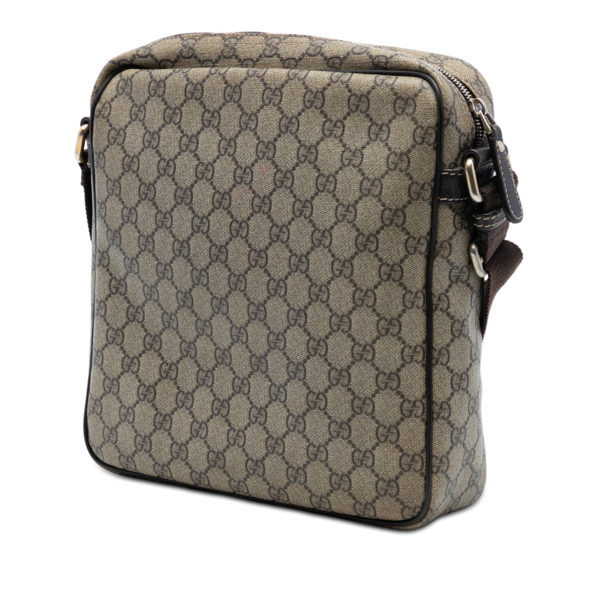 Front Zip Messenger GG Coated Canvas Medium