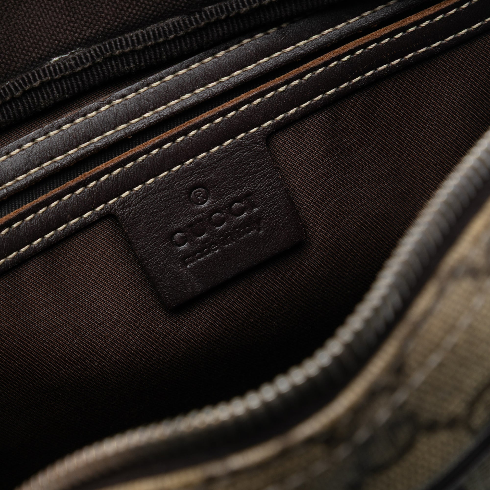 Front Zip Messenger GG Coated Canvas Medium