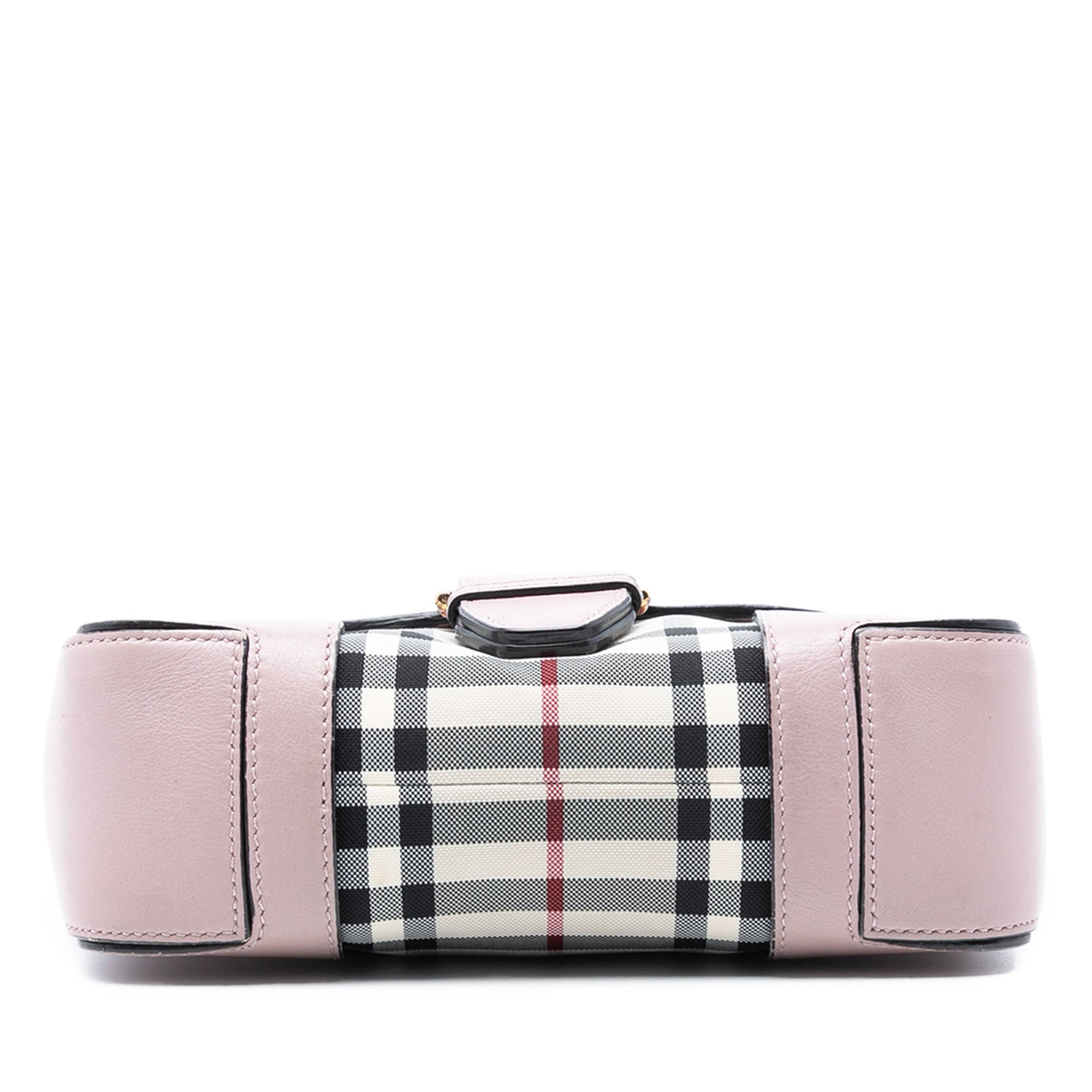 Dickens Crossbody Bag Leather with Horseferry Check Canvas Small