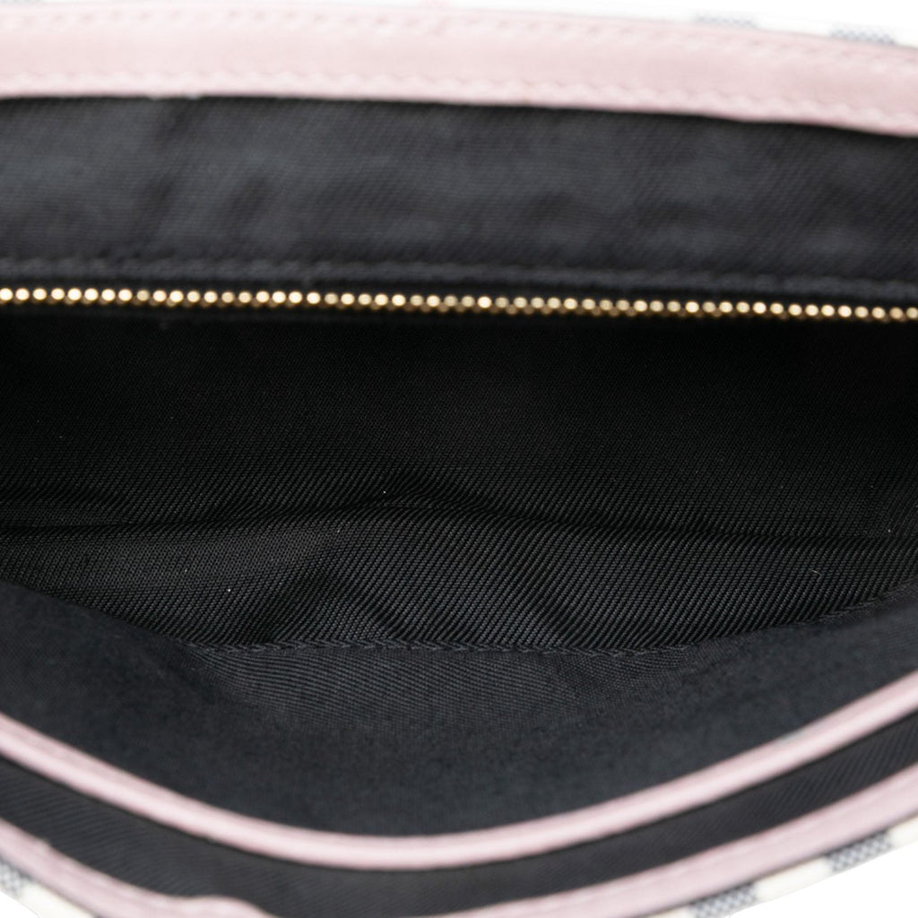 Dickens Crossbody Bag Leather with Horseferry Check Canvas Small