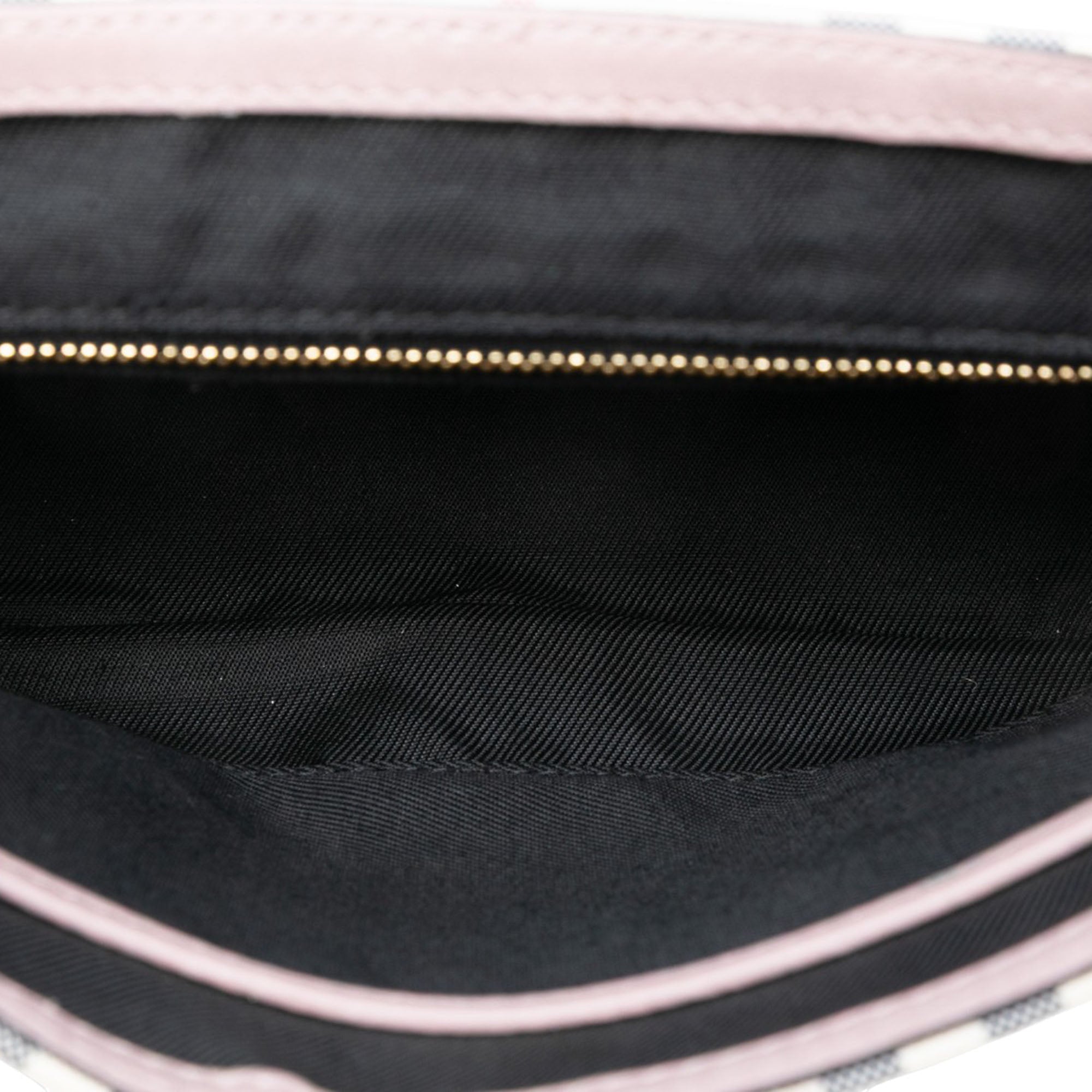 Dickens Crossbody Bag Leather with Horseferry Check Canvas Small