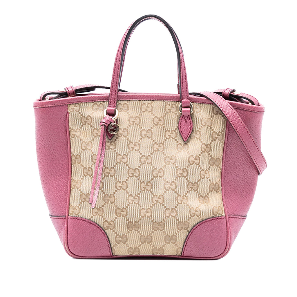 Bree Convertible Tote GG Canvas with Leather Small
