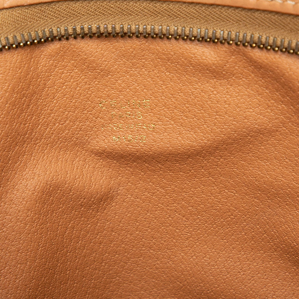 Vintage Saddle Flap Shoulder Bag Macadam Coated Canvas Small