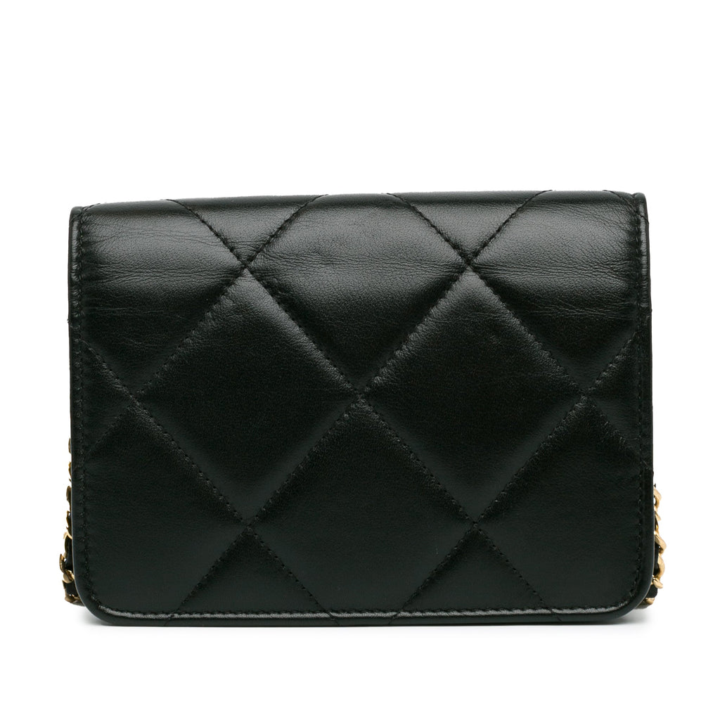 Crystal Geometric Frame CC Clutch with Chain Quilted Calfskin