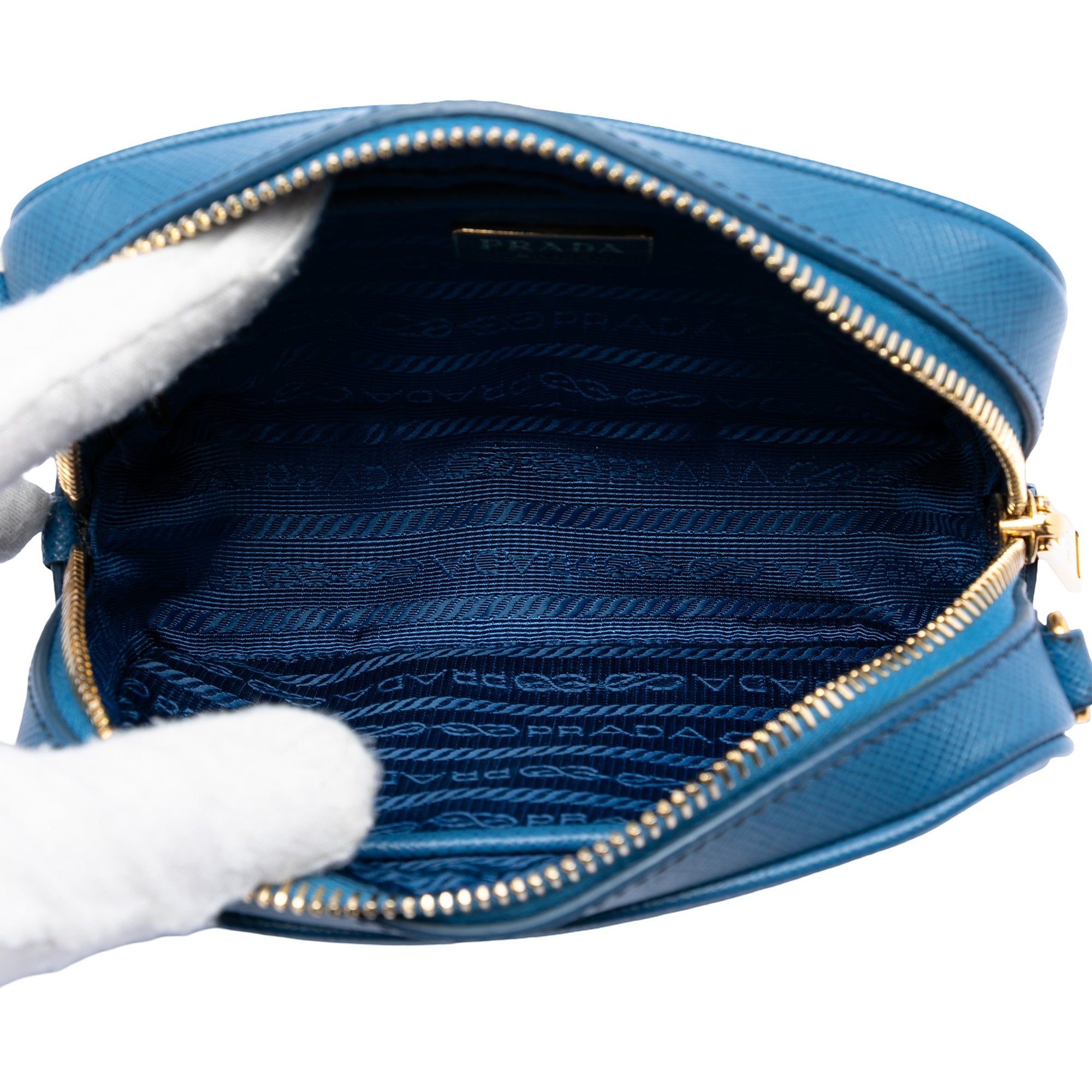 Camera Shoulder Bag Saffiano Leather Mini