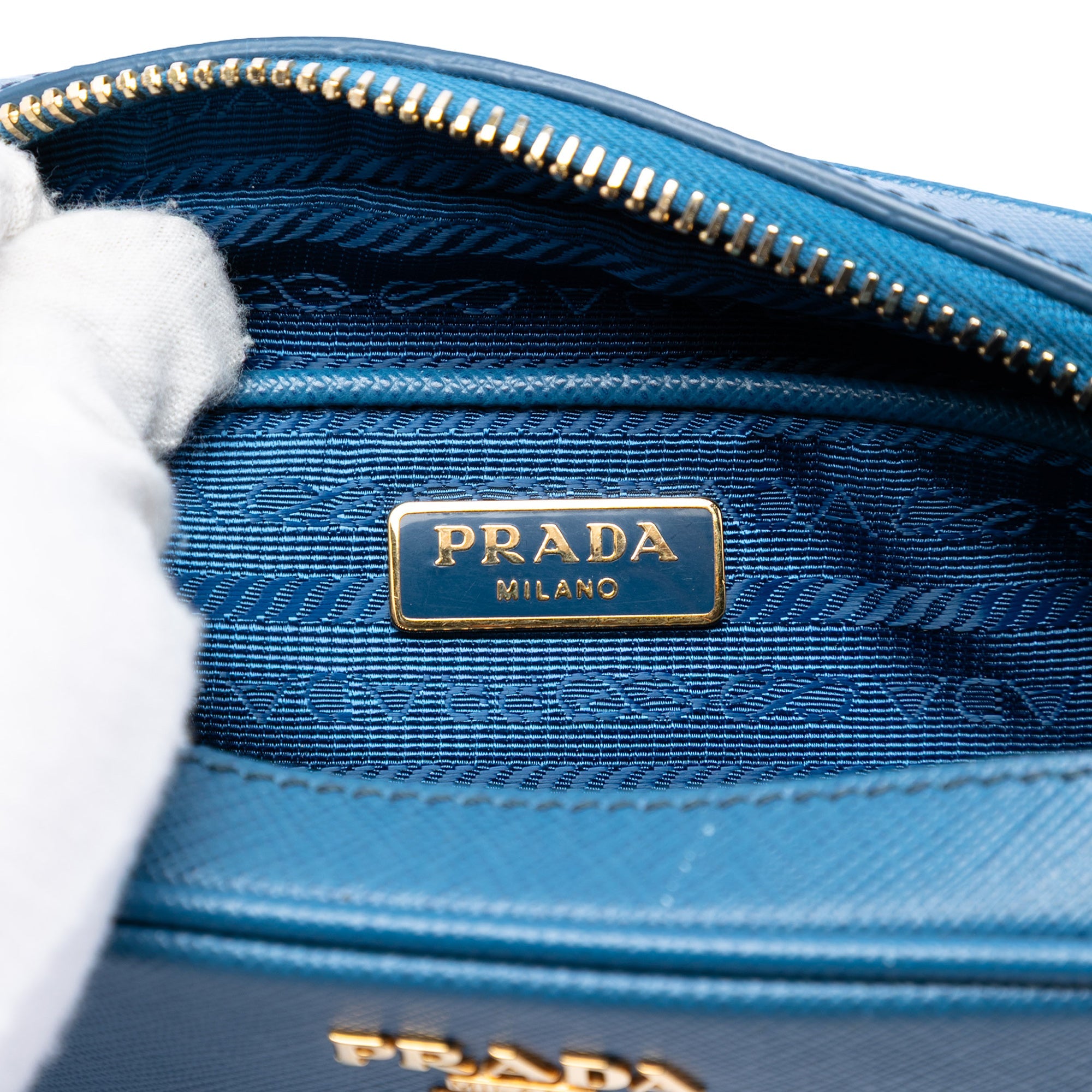 Camera Shoulder Bag Saffiano Leather Mini