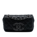Crystal CC Chain Flap Bag Quilted Iridescent Goatskin Mini