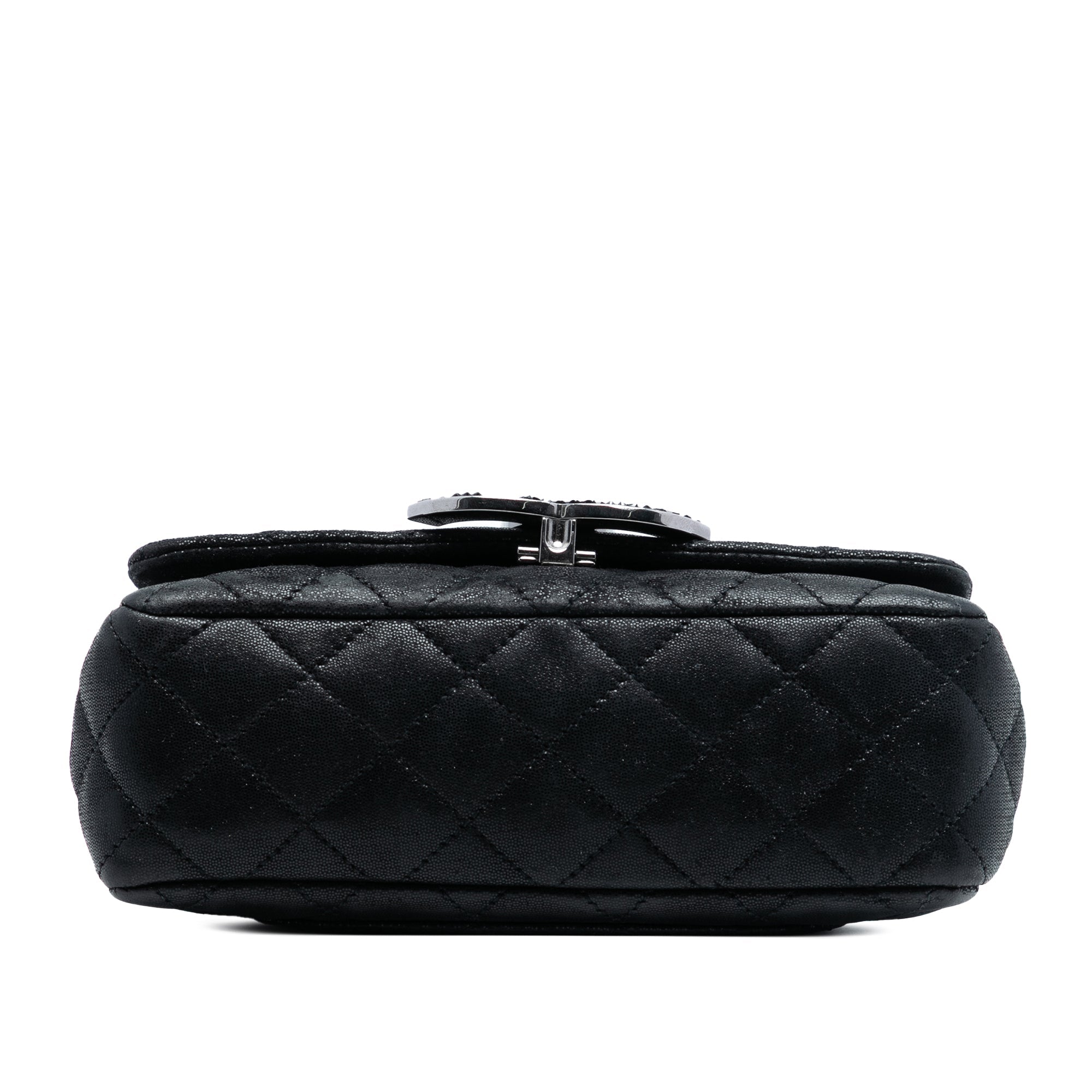 Crystal CC Chain Flap Bag Quilted Iridescent Goatskin Mini