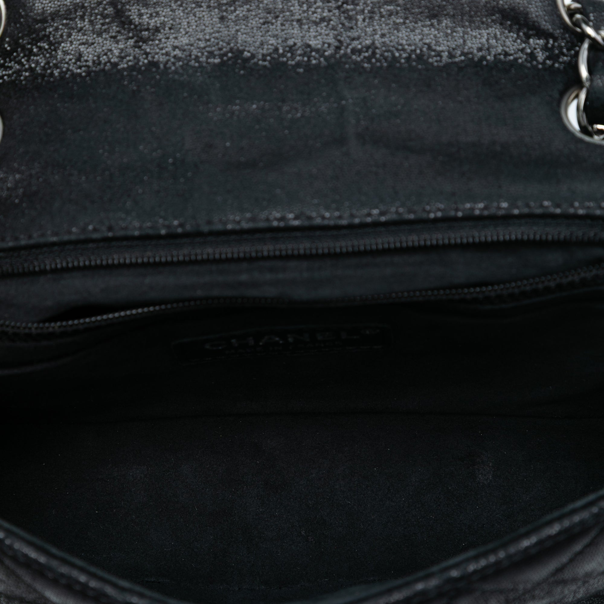 Crystal CC Chain Flap Bag Quilted Iridescent Goatskin Mini