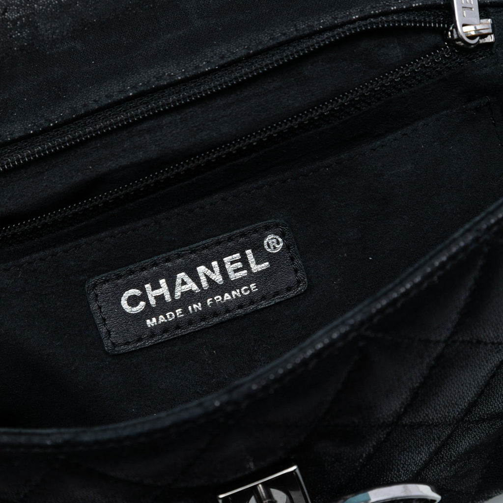 Crystal CC Chain Flap Bag Quilted Iridescent Goatskin Mini