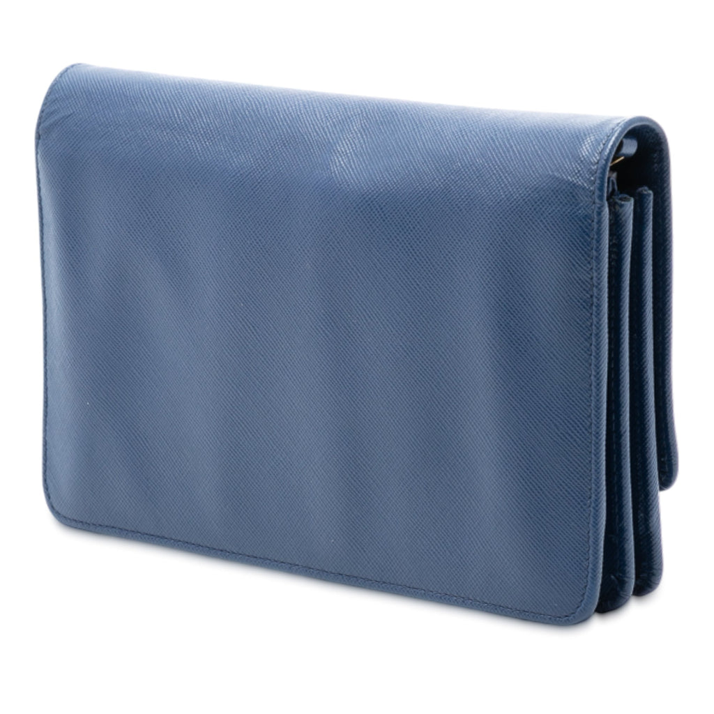 Chain Wallet Crossbody Saffiano Leather