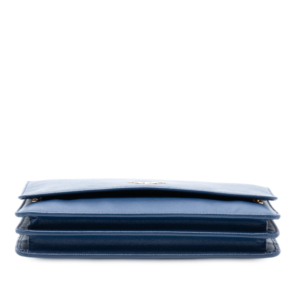 Chain Wallet Crossbody Saffiano Leather