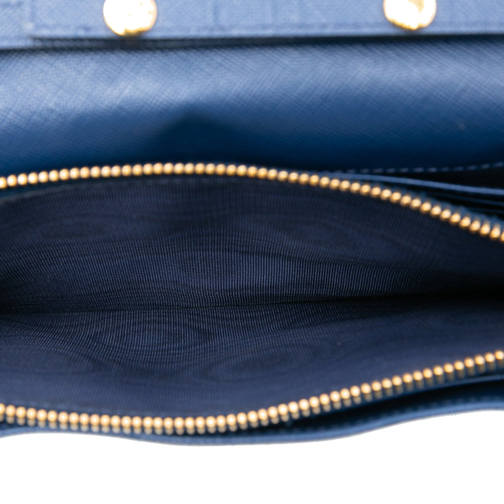 Chain Wallet Crossbody Saffiano Leather