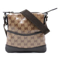 Zip Messenger Bag GG Coated Canvas Small